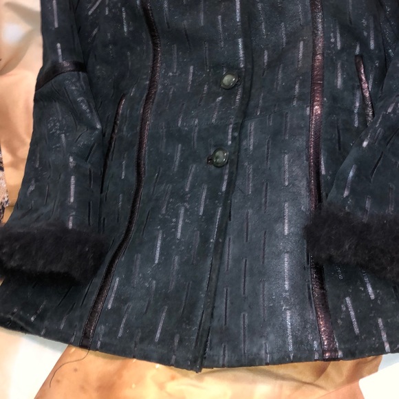 Designer shearling jacket - Picture 6 of 8